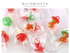 40枚可爱圣诞节零食儿童戒指糖创意圣诞糖果学生奖励小礼物棒棒糖