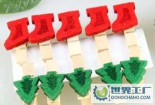 日式和风原木圣诞树与袜子礼品夹 混批批发优选